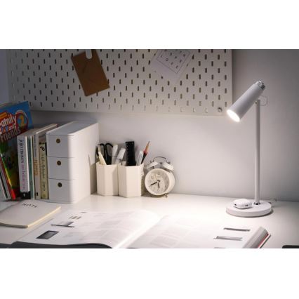 LED Lampa stołowa ściemnialna z bezprzewodowym Qi ładowaniem TIT LED/12W/230V biały