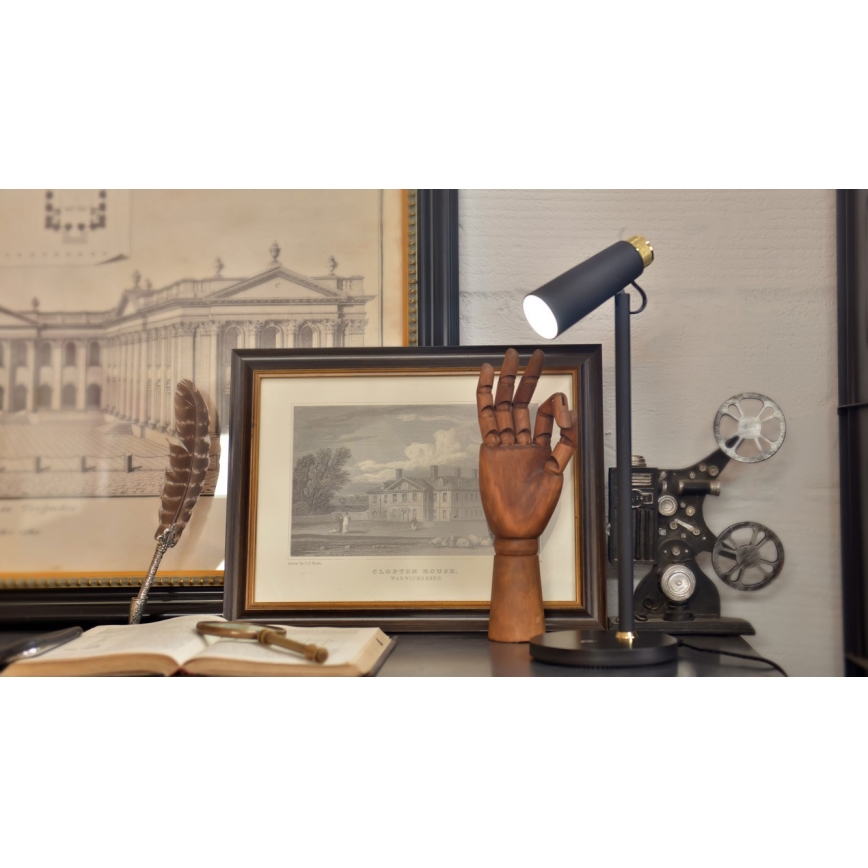 LED Lampa stołowa ściemnialna z bezprzewodowym Qi ładowaniem TIT LED/12W/230V czarny