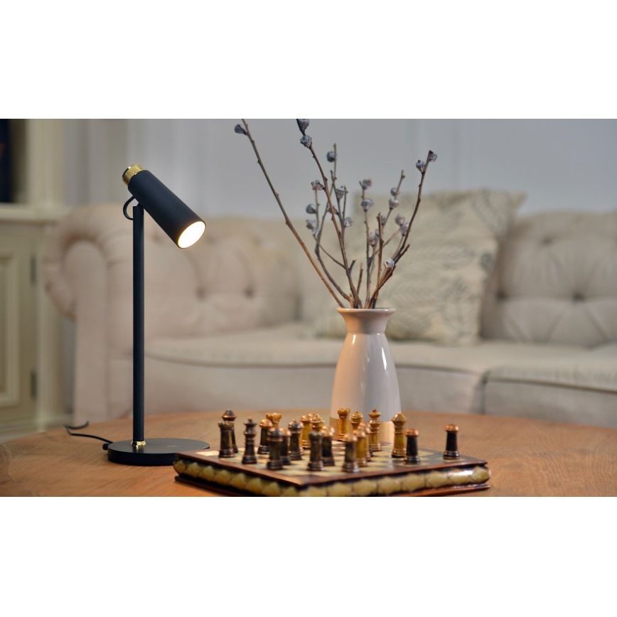 LED Lampa stołowa ściemnialna z bezprzewodowym Qi ładowaniem TIT LED/12W/230V czarny