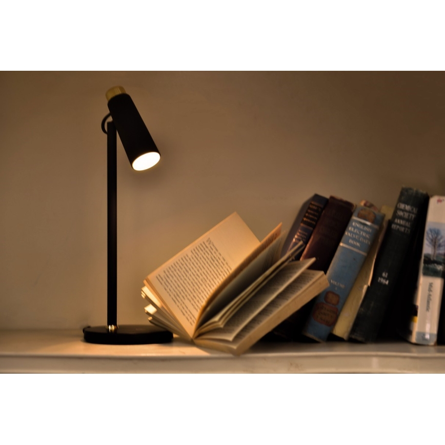 LED Lampa stołowa ściemnialna z bezprzewodowym Qi ładowaniem TIT LED/12W/230V czarny