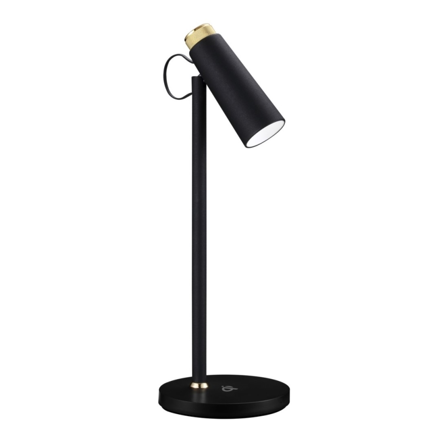 LED Lampa stołowa ściemnialna z bezprzewodowym Qi ładowaniem TIT LED/12W/230V czarny