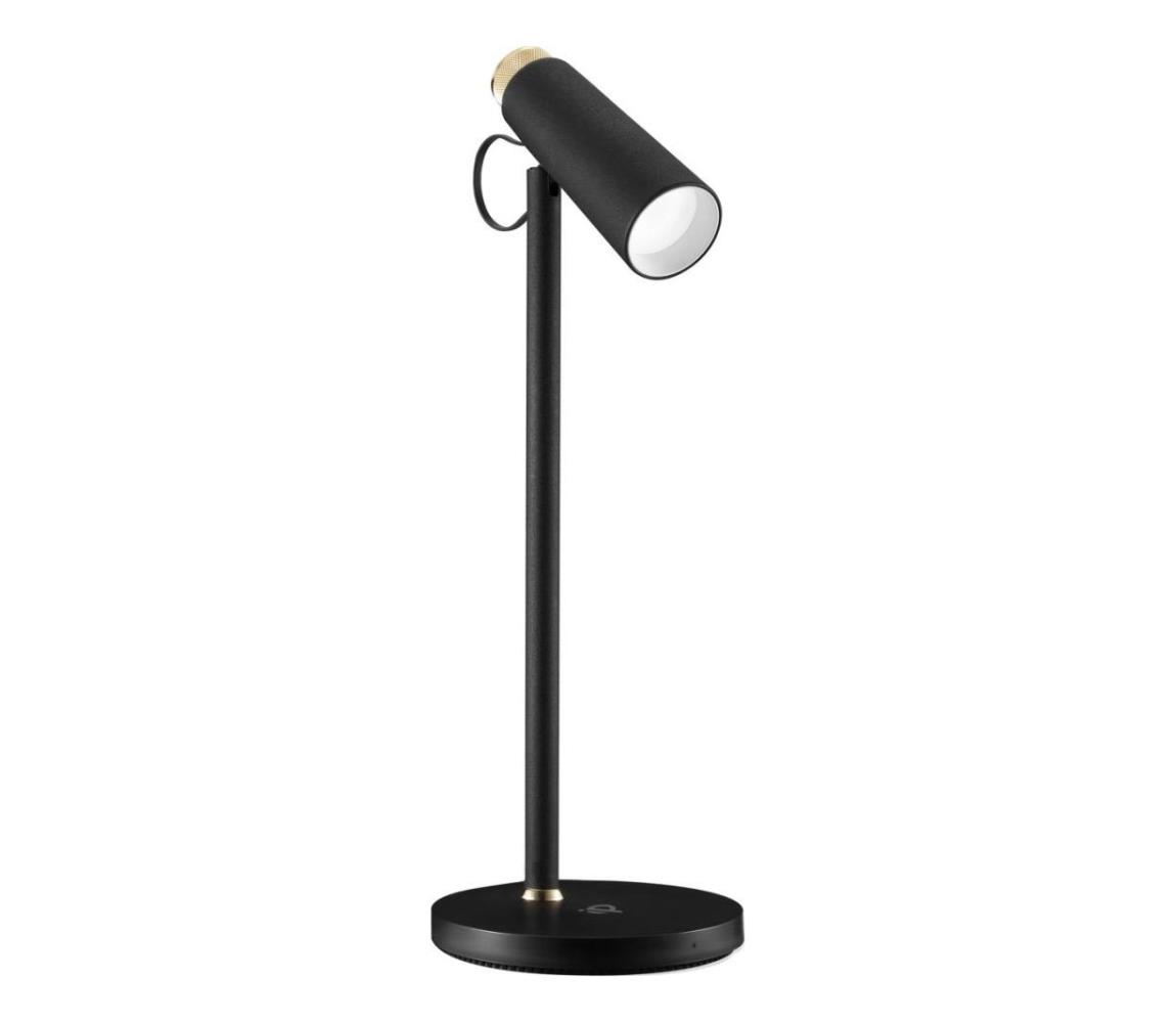 08991L- LED Lampa stołowa ściemnialna z Qi ładowaniem TIT LED/12W/230V czarny
