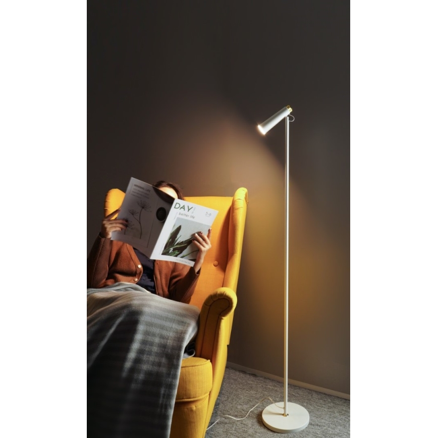 LED Lampa podłogowa ściemnialna TIT LED/6W/230V biały