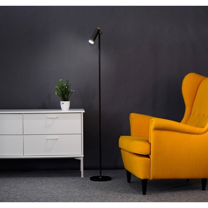 LED Lampa podłogowa ściemnialna TIT LED/6W/230V czarny