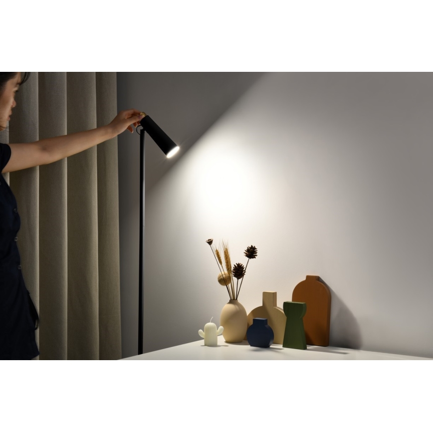 LED Lampa podłogowa ściemnialna TIT LED/6W/230V czarny
