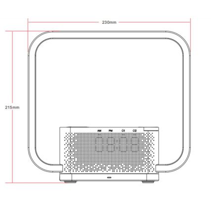 LED Lampa stołowa ściemnialna z budzikiem i Qi ładowaniem LED/18W/230V biały