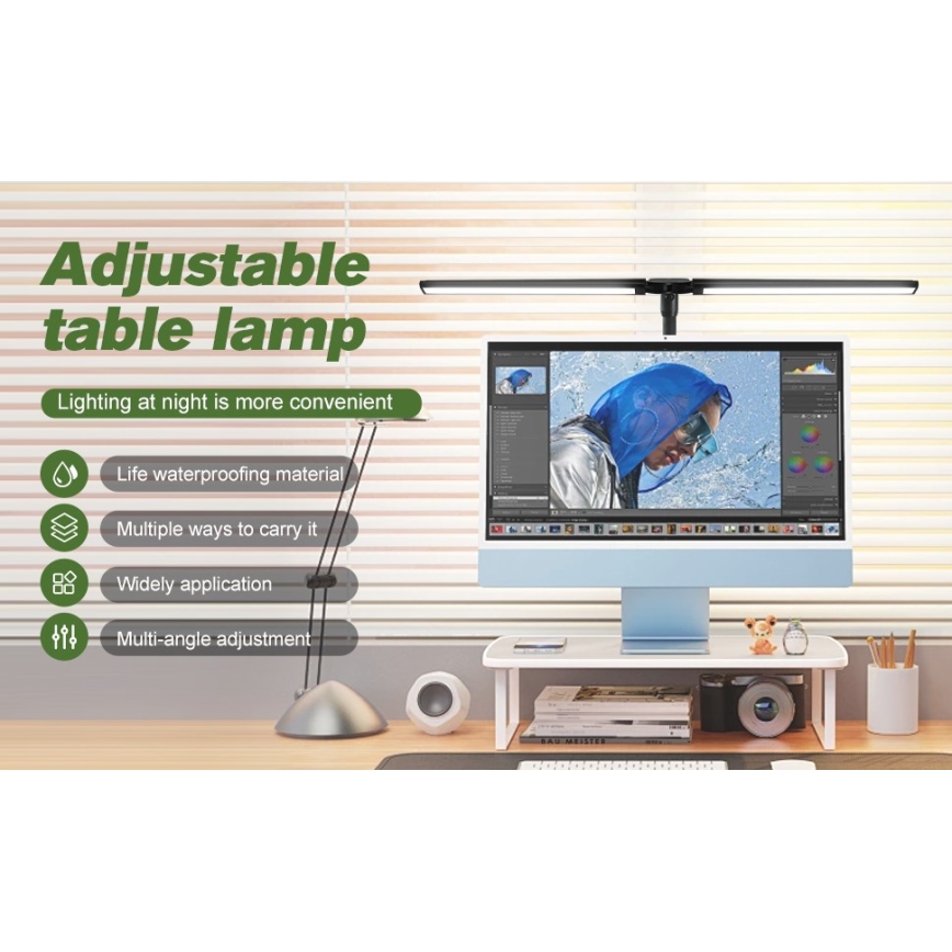LED Elastyczne ściemnialne oświetlenie monitora OFFICE LED/24W/230V 2700-6300K CRI 95