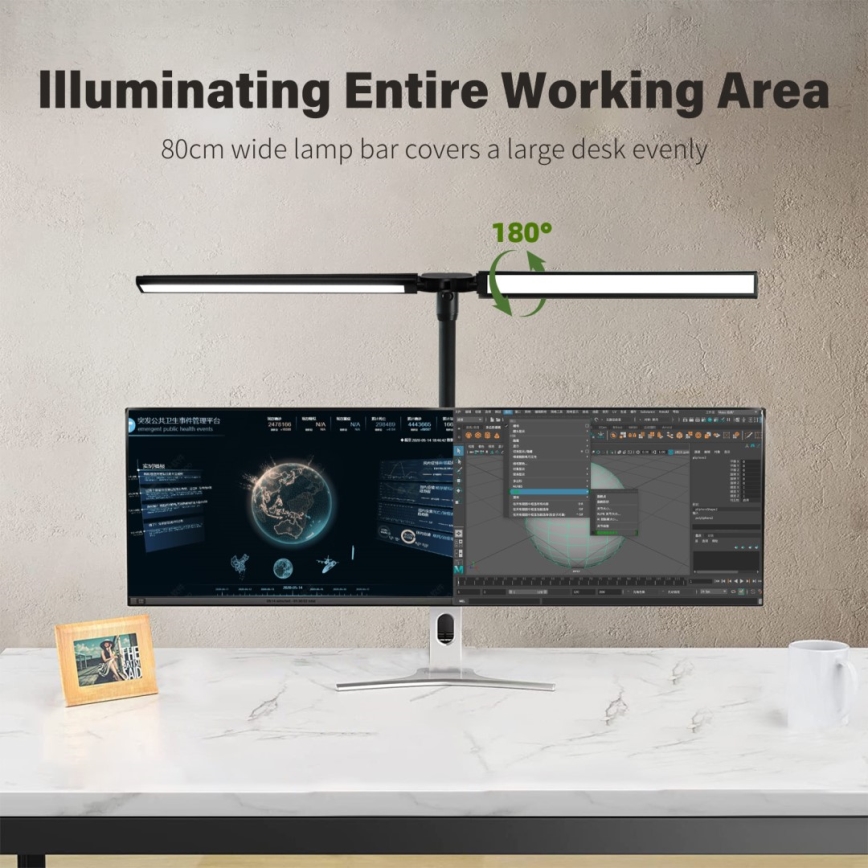 LED Elastyczne ściemnialne oświetlenie monitora OFFICE LED/24W/230V 2700-6300K CRI 95