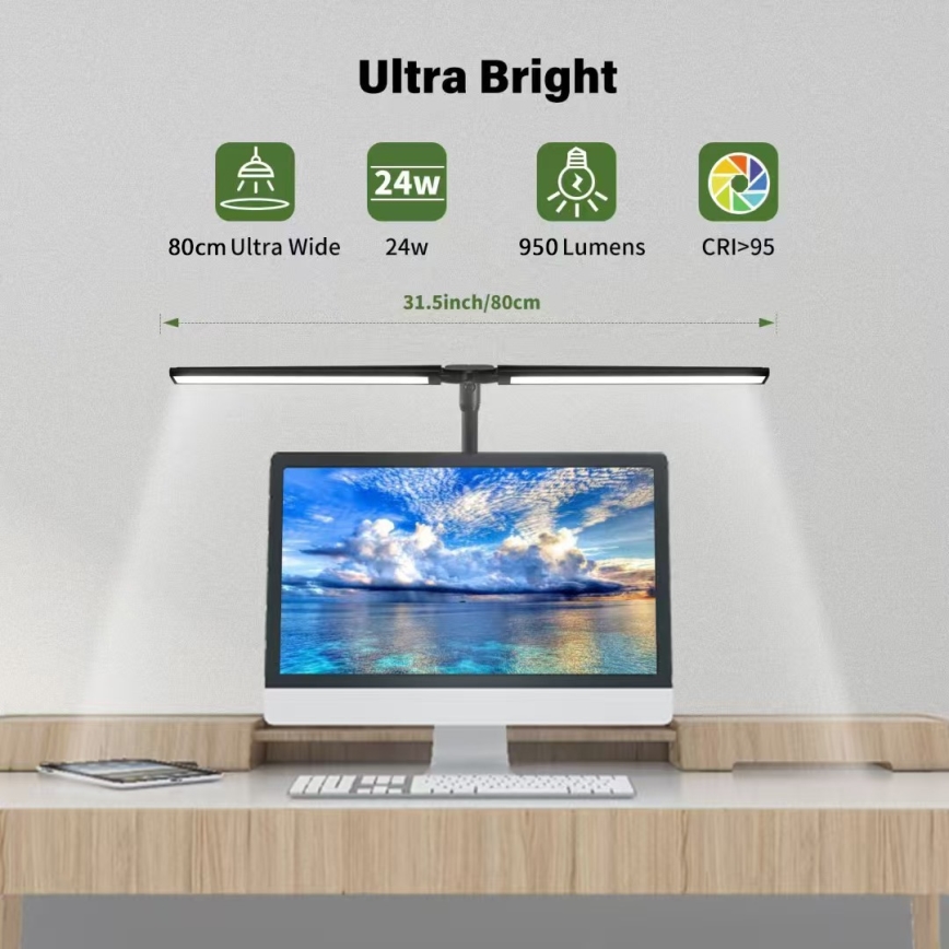 LED Elastyczne ściemnialne oświetlenie monitora OFFICE LED/24W/230V 2700-6300K CRI 95