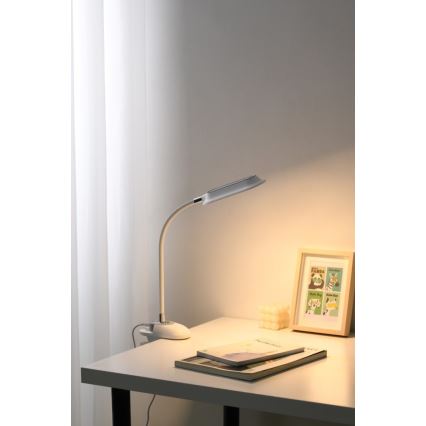LED+CCT ściemnialna lampka biurkowa z klipsem CLIP LED/7,5W/230V 3000/4200/5000K biała