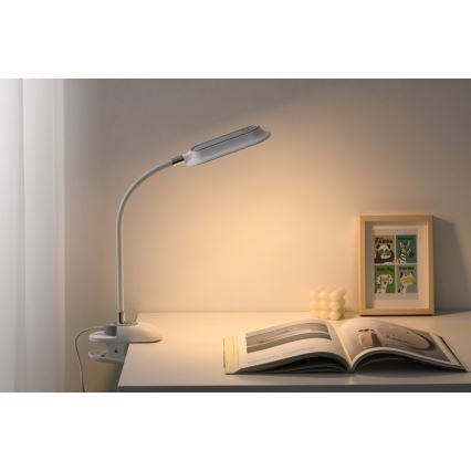 LED+CCT ściemnialna lampka biurkowa z klipsem CLIP LED/7,5W/230V 3000/4200/5000K biała