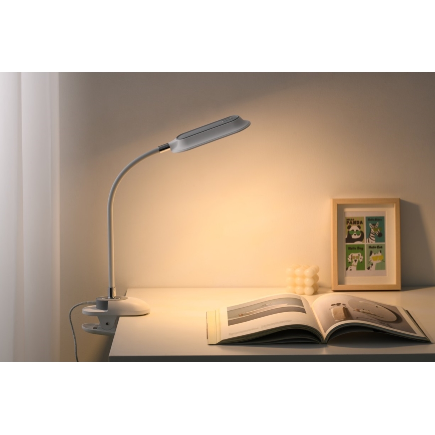 LED+CCT ściemnialna lampka biurkowa z klipsem CLIP LED/7,5W/230V 3000/4200/5000K biała