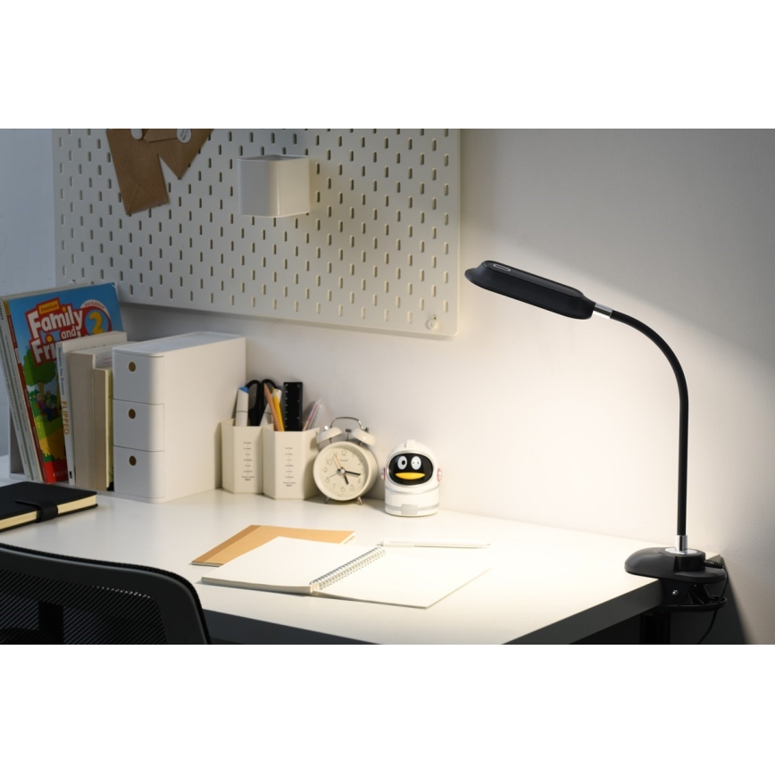 LED+CCT ściemnialna lampa biurkowa z klipsem CLIP LED/7,5W/230V 3000/4200/5000K czarna
