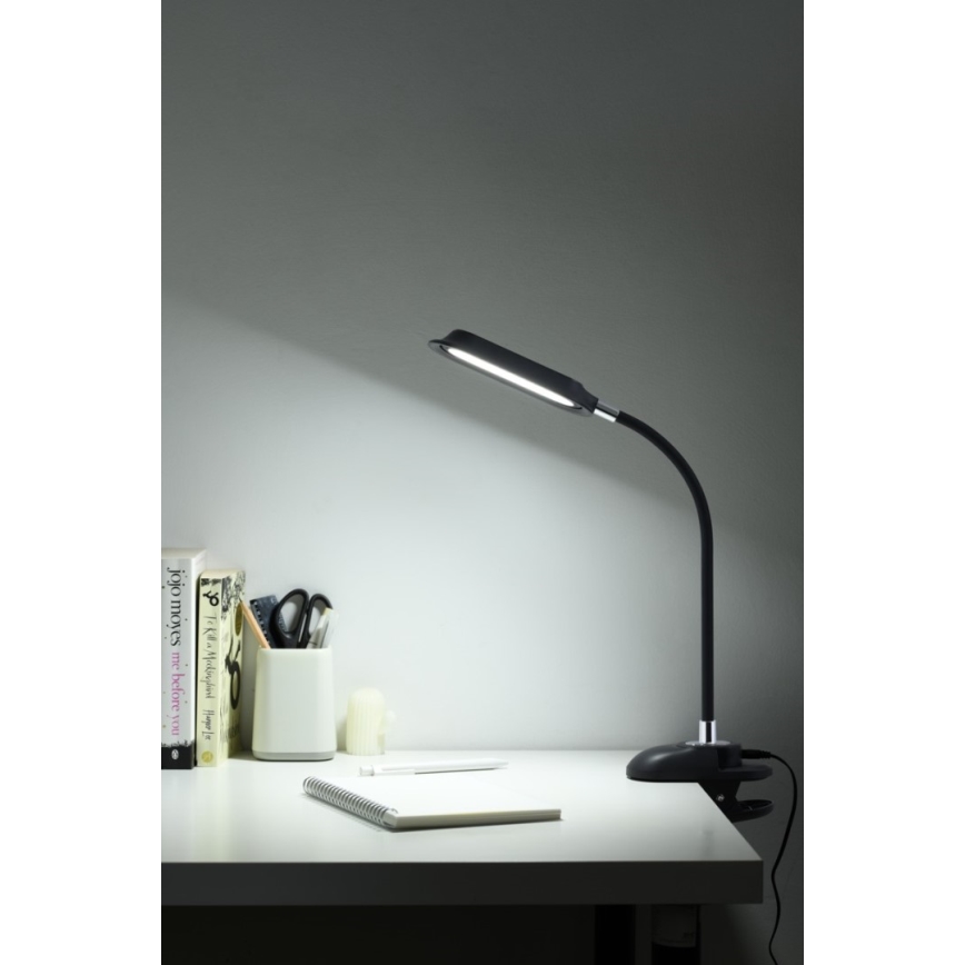 LED+CCT ściemnialna lampa biurkowa z klipsem CLIP LED/7,5W/230V 3000/4200/5000K czarna