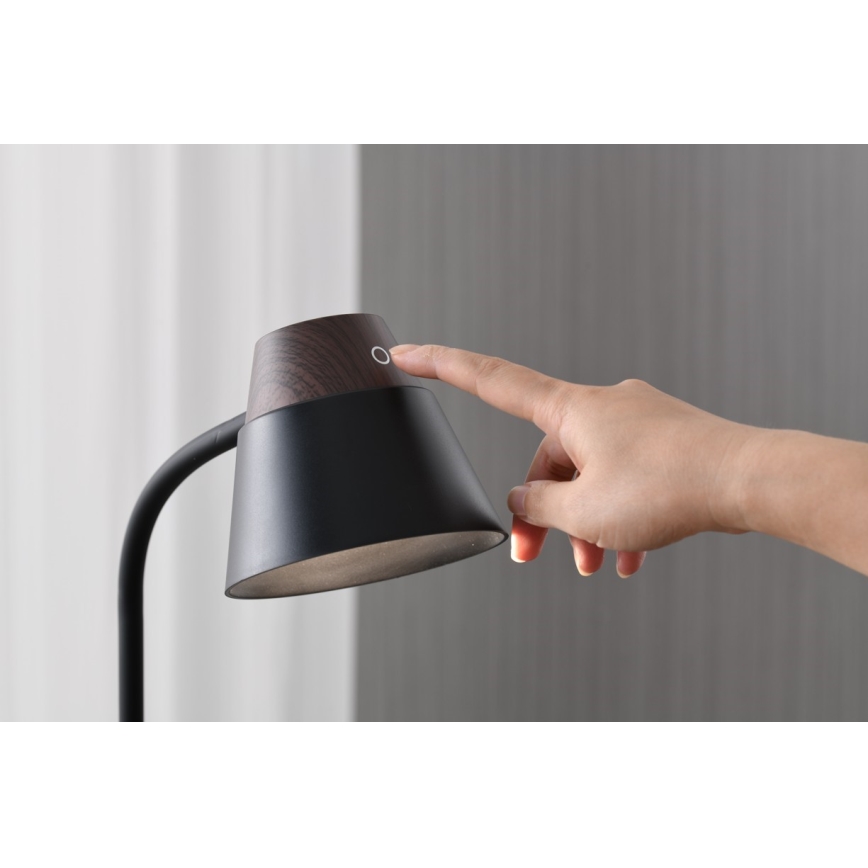LED+CCT ściemnialna lampa stołowa z bezprzewodowym ładowaniem QI IDEAL LED/8W/230V 2700/4000/5000K brązowa