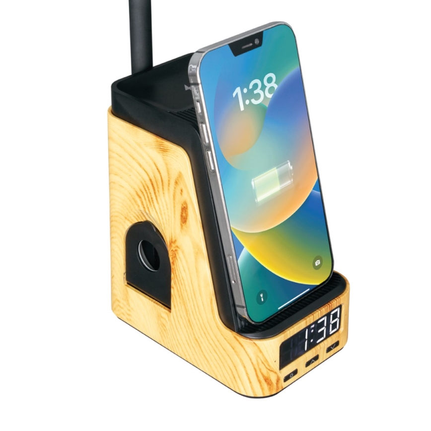 LED+CCT ściemnialna lampa stołowa z bezprzewodowym ładowaniem Qi IDEAL LED/8W/230V 2700/4000/5000K beżowy