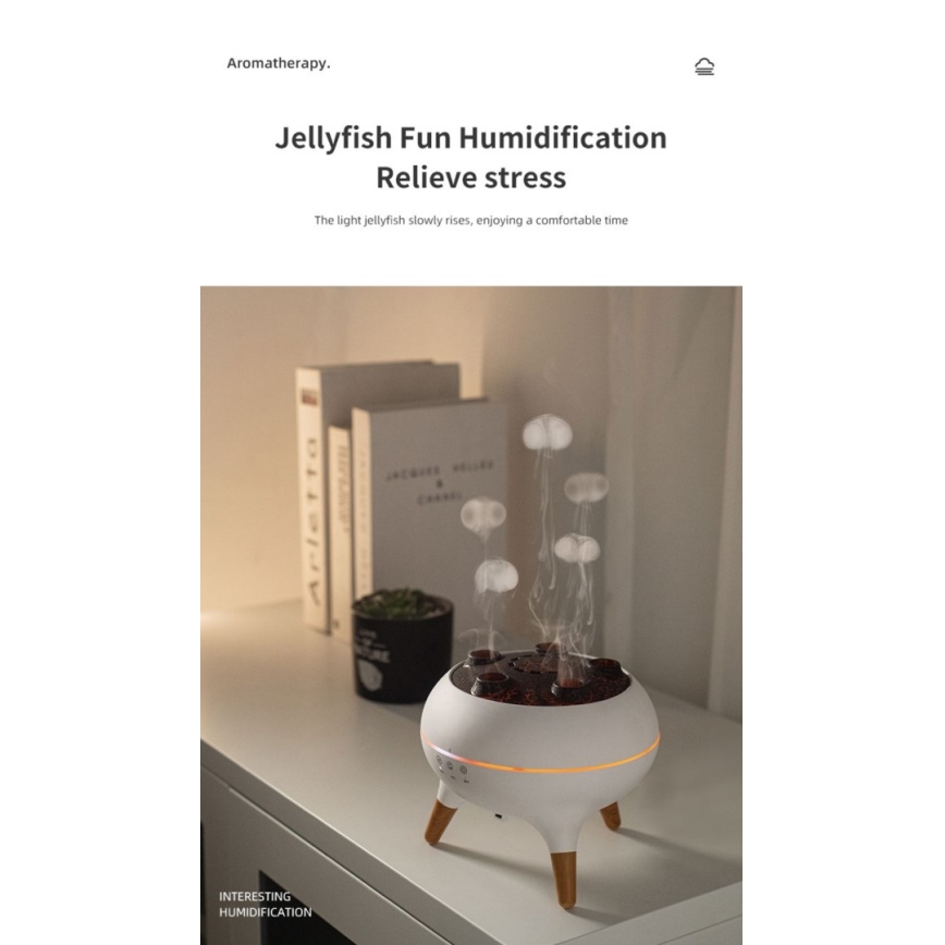 Immax 09104L - Dyfuzor zapachowy i nawilżacz powietrza JELLYFISH LED/11W/5V