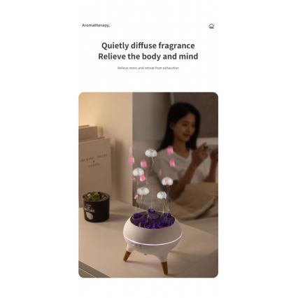 Immax 09104L - Dyfuzor zapachowy i nawilżacz powietrza JELLYFISH LED/11W/5V