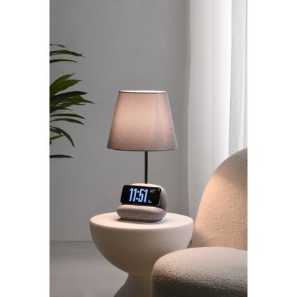 Ściemniana lampa stołowa LED z bezprzewodowym ładowaniem Qi SOFA LED/6W/230V szara