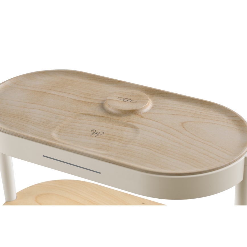 LED ściemnialna lampka biurkowa z budzikiem i ładowaniem TRIPLE DOCK LED/1,5W/5V
