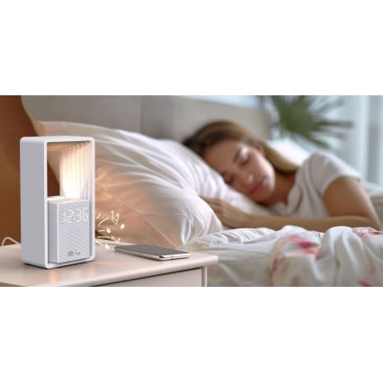 Lampka biurkowa LED z budzikiem i funkcją ładowania CALM LED/3,5W/5V