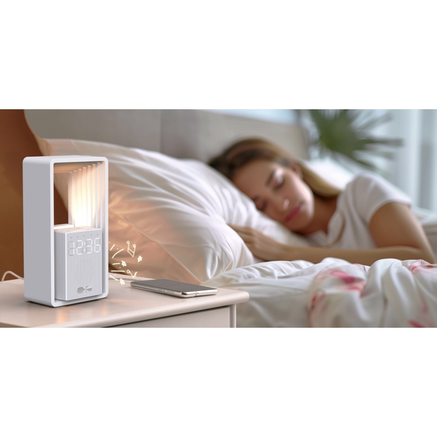 Lampka biurkowa LED z budzikiem i funkcją ładowania CALM LED/3,5W/5V