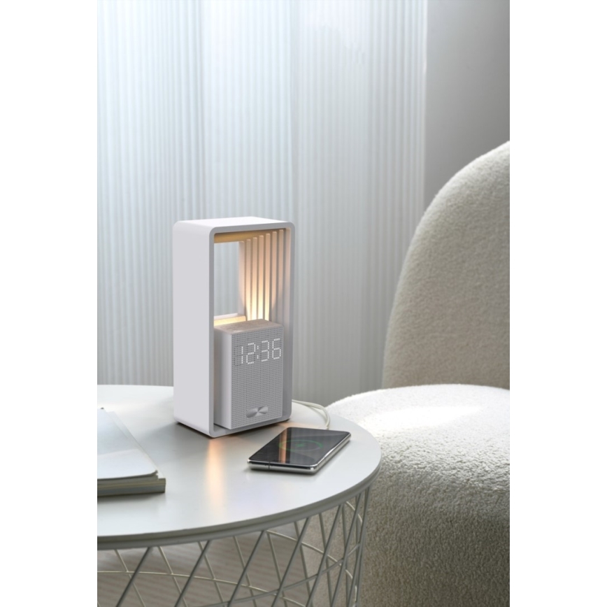 Lampka biurkowa LED z budzikiem i funkcją ładowania CALM LED/3,5W/5V