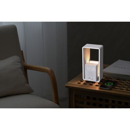Lampka biurkowa LED z budzikiem i funkcją ładowania CALM LED/3,5W/5V