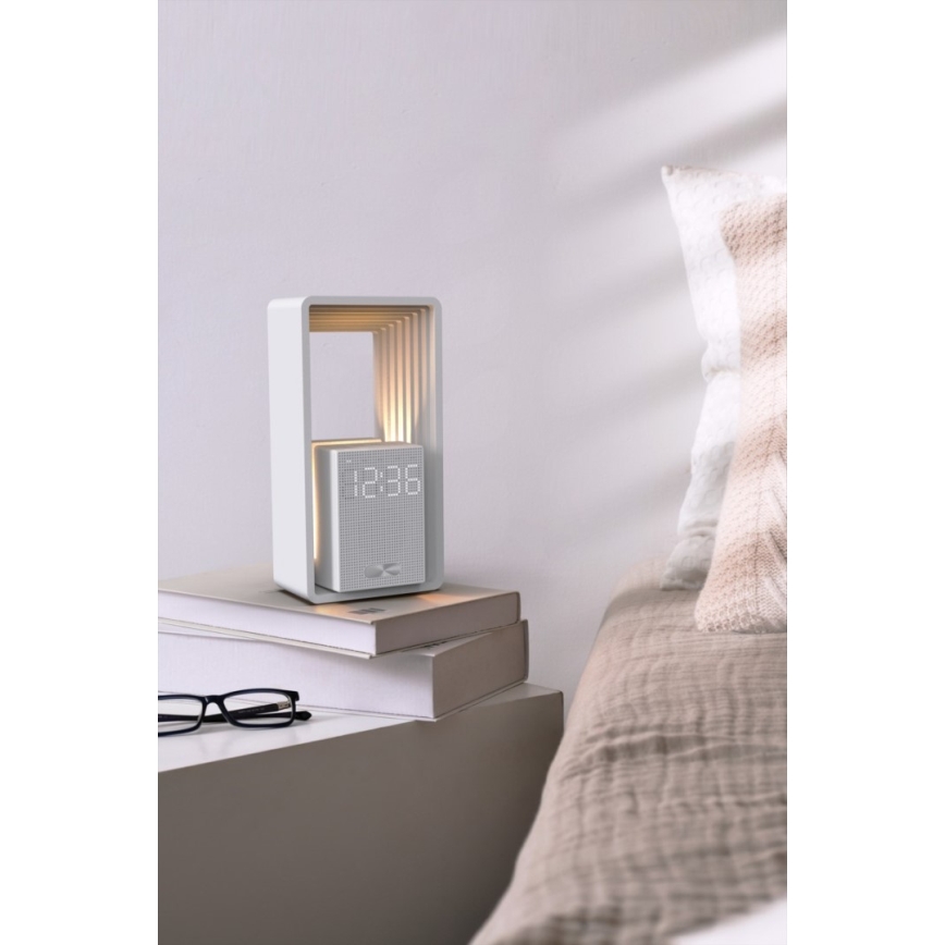 Lampka biurkowa LED z budzikiem i funkcją ładowania CALM LED/3,5W/5V