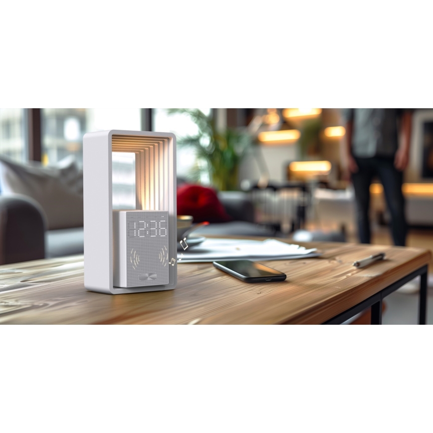 Lampka biurkowa LED z budzikiem i funkcją ładowania CALM LED/3,5W/5V