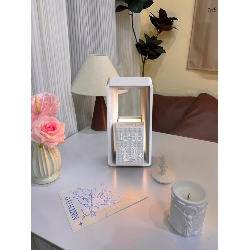 Lampka biurkowa LED z budzikiem i funkcją ładowania CALM LED/3,5W/5V