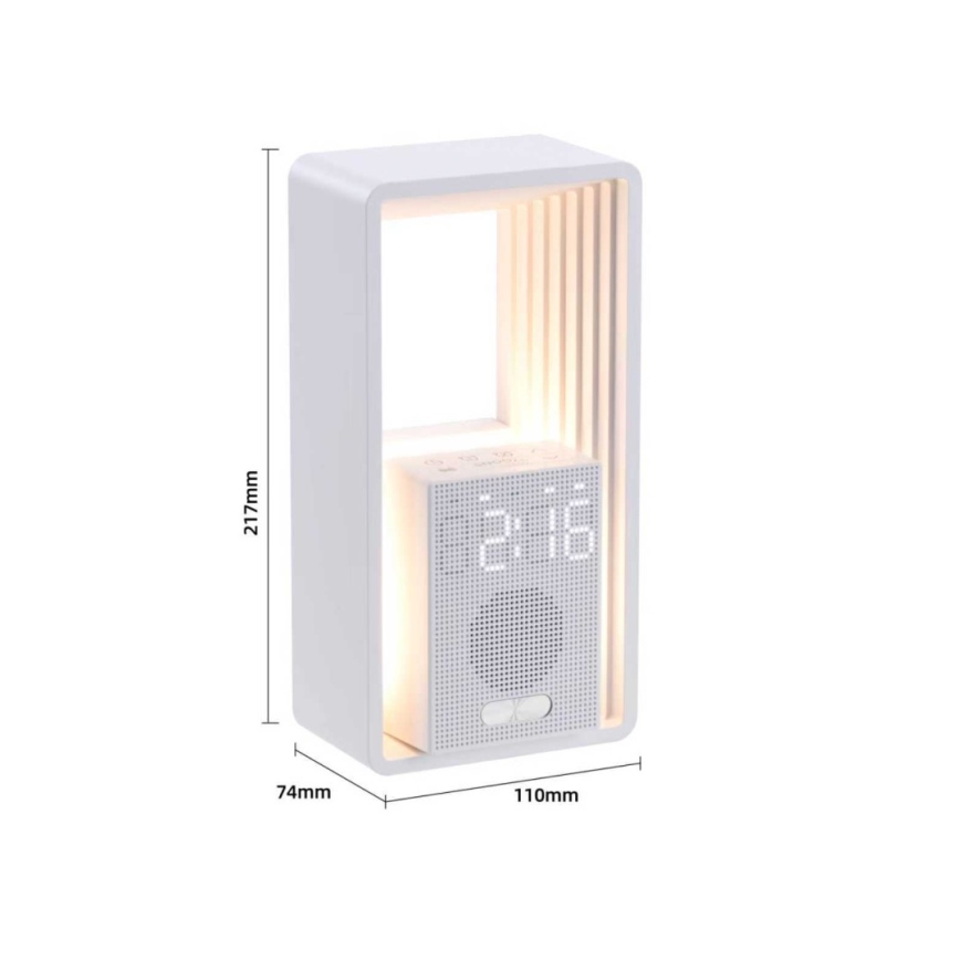 Lampka biurkowa LED z budzikiem i funkcją ładowania CALM LED/3,5W/5V