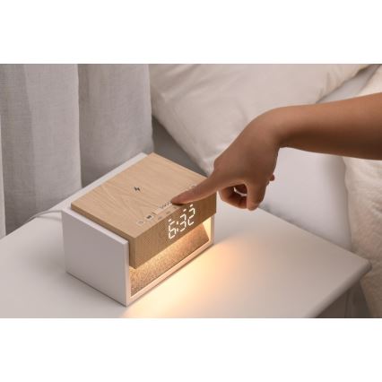 Lampka biurkowa LED z budzikiem i ładowaniem CALM LED/1,2W/5V