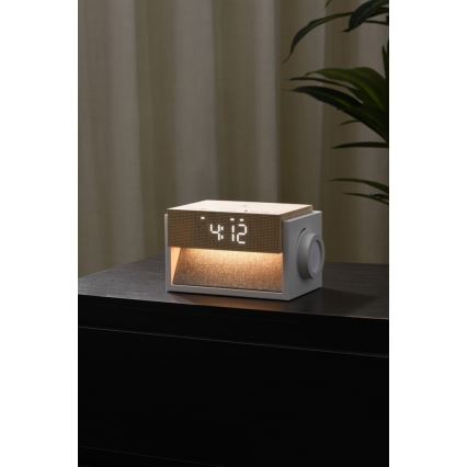 Lampka biurkowa LED z budzikiem i ładowaniem CALM LED/1,2W/5V