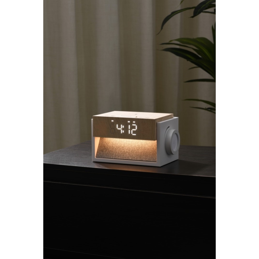 Lampka biurkowa LED z budzikiem i ładowaniem CALM LED/1,2W/5V