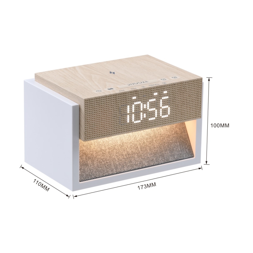 Lampka biurkowa LED z budzikiem i ładowaniem CALM LED/1,2W/5V
