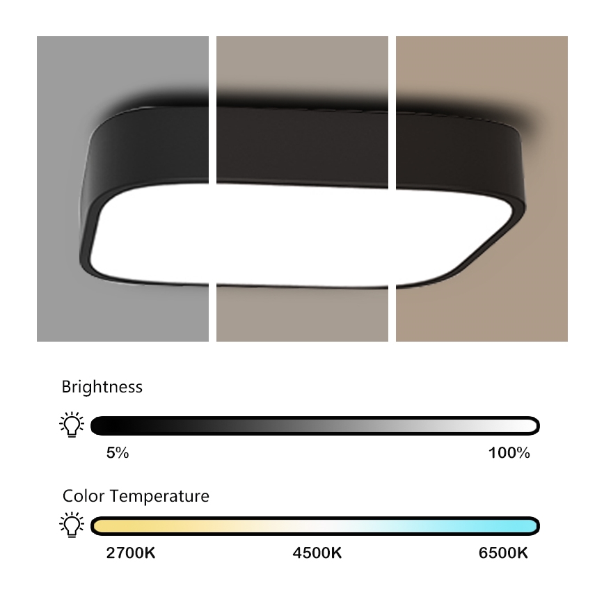 Immax NEO 07039L - LED Plafon ściemnialny RECUADRO LED/56W/230V + ZS Tuya