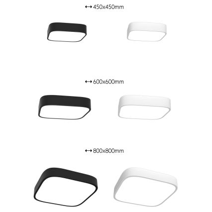 Immax NEO 07040L - LED Regulowane oświetlenie sufitowe RECUADRO LED/56W/230V Tuya + pilot zdalnego sterowania