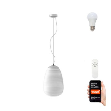 Immax NEO 07066L - LED RGBW ściemnialny żyrandol COCONO 1xE27/8,5W/100-240V 24 cm Tuya + pilot zdalnego sterowania