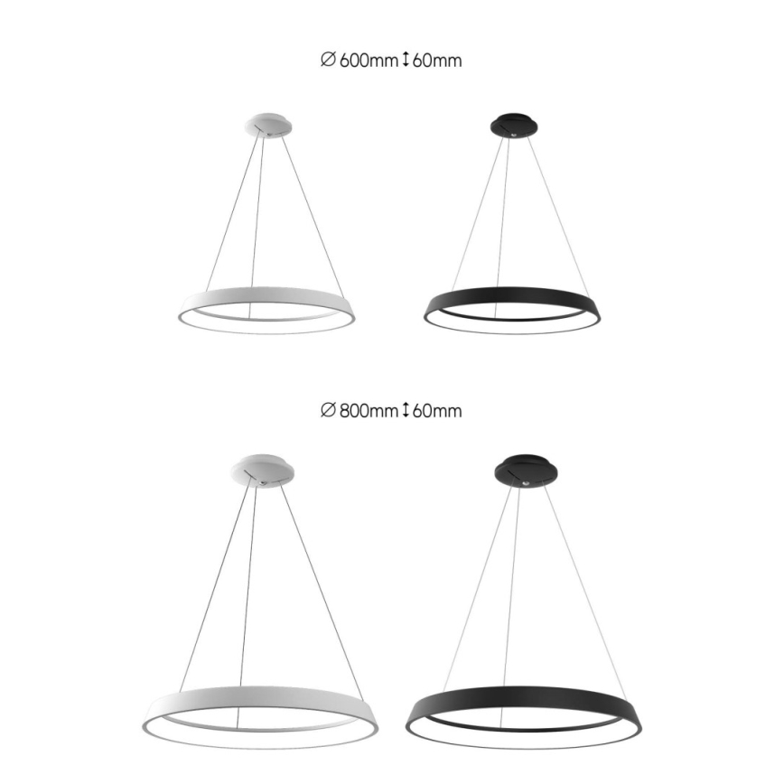 Immax NEO 07080L-80 - LED Ściemnialny żyrandol na lince LIMITADO LED/48W/230V 80 cm Tuya + pilot