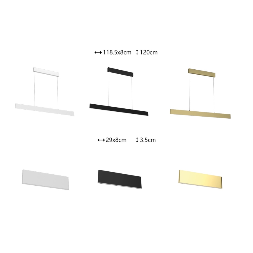 Immax NEO 07086L - LED Kinkiet ściemnialny LISTON LED/8W/230V black Tuya + pilot