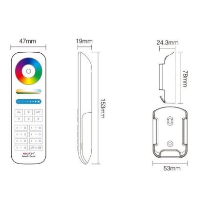 Immax NEO 07087-3 - Uniwersalny pilot zdalnego sterowania RGB+CCT MiBOXER 2xAAA Tuya