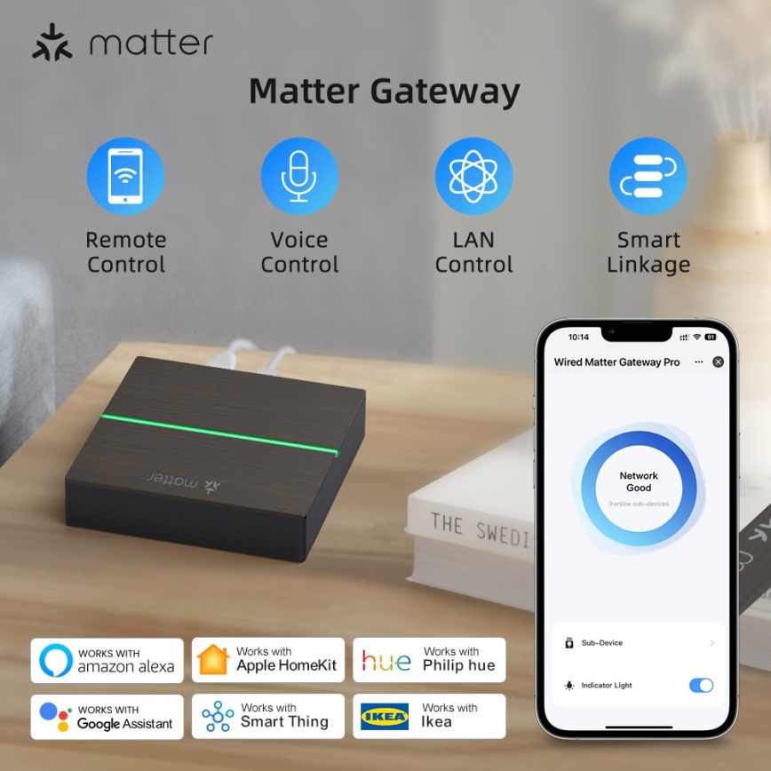 Immax NEO 07117-5 - Inteligentny MATTER BRIDGE Zigbee 3.0 230V Tuya Wi-Fi