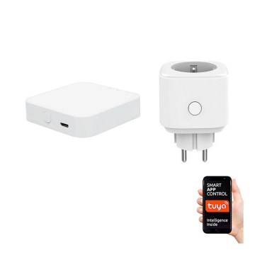 Immax NEO 07117Z - Inteligentne gniazdo 16A/3680W + BRIDGE PRO Smart Zigbee 3.0 Tuya SCHUKO