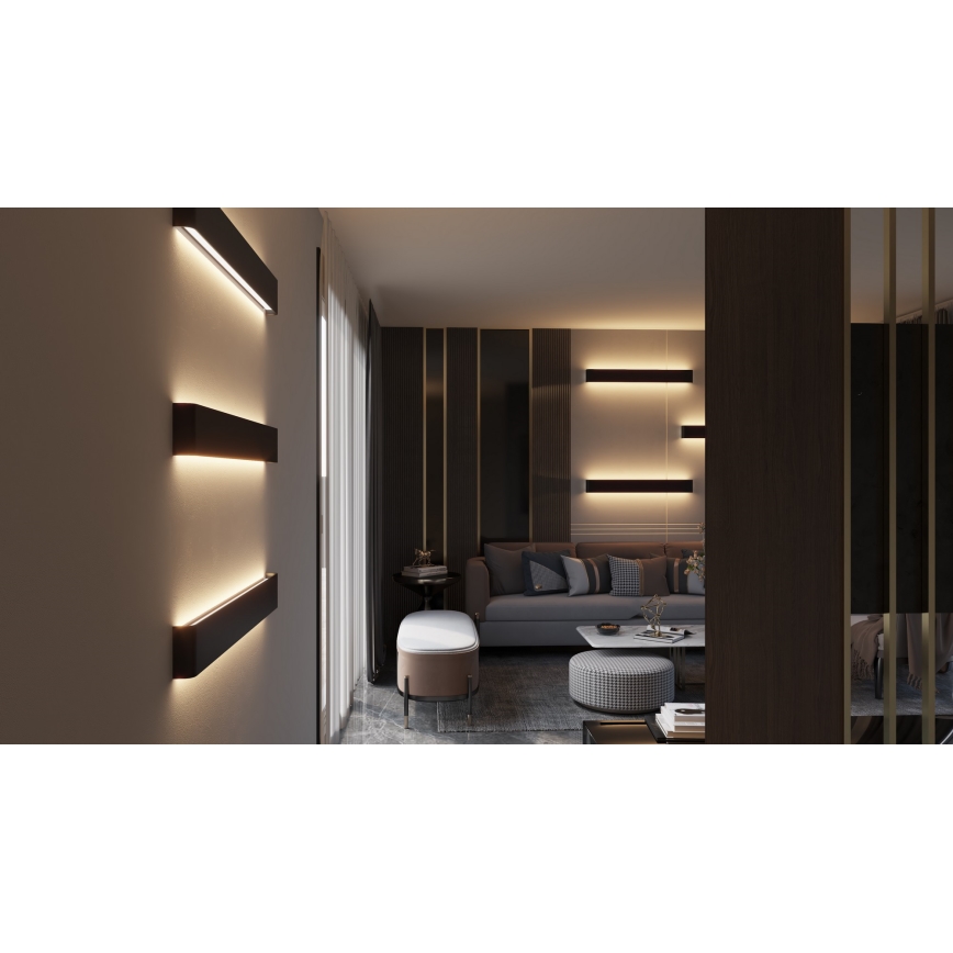 Immax NEO 07137-B - LED SMART Kinkiet ściemnialny LINEA czarny LED/40W/230V + pilot zdalnego sterowania 76 cm Tuya ZigBee