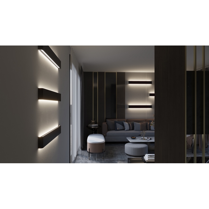 Immax NEO 07137-B - LED SMART Kinkiet ściemnialny LINEA czarny LED/40W/230V + pilot zdalnego sterowania 76 cm Tuya ZigBee