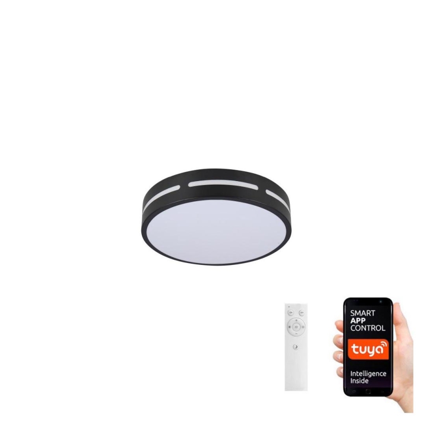 Immax NEO 07152-B30 - LED Ściemniany plafon NEO LITE PERFECTO LED/24W/230V Wi-Fi Tuya czarny + pilot