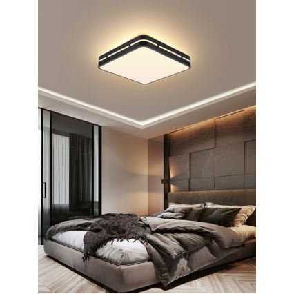 Immax NEO 07154-B30 - LED Ściemniany plafon NEO LITE PERFECTO LED/24W/230V Wi-Fi Tuya czarny + pilot