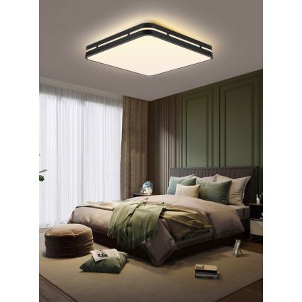 Immax NEO 07154-B30 - LED Ściemniany plafon NEO LITE PERFECTO LED/24W/230V Wi-Fi Tuya czarny + pilot