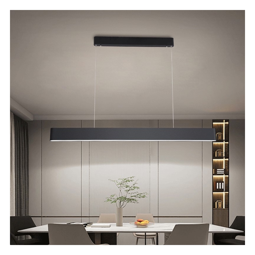 Immax NEO 07157-B120X - LED RGB+CCT Ściemnialny żyrandol na lince MILANO LED/40W/230V Tuya black